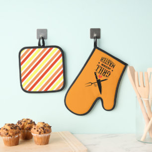 Grill Master Oven Mitt & Pot Holder Set