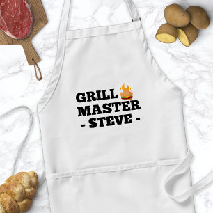 Grill Master Personalised Name Apron For Men