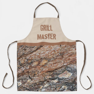 Grill Master Rustic Tree Bark Pattern Photo Nature Apron