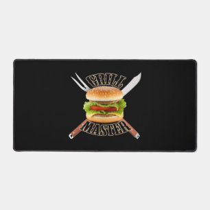 Grill Master Saying Barbecue BBQ Design Desk Mat