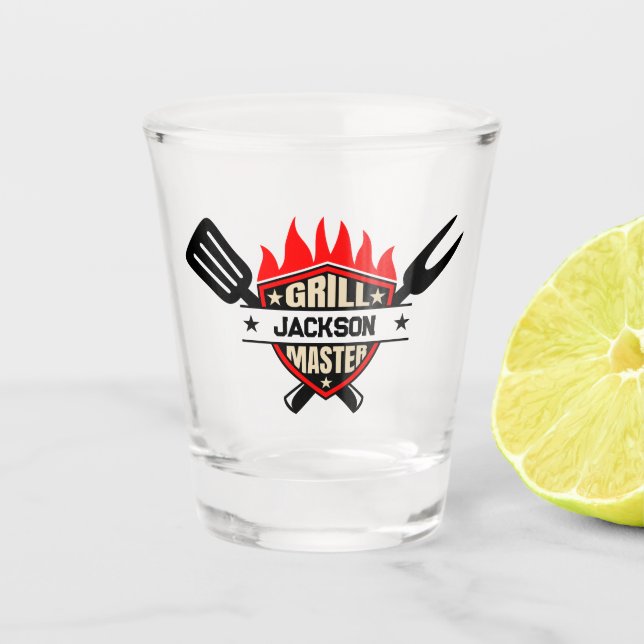 Grill Master Shot Glass (Front)
