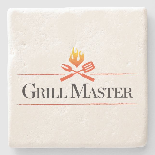 Grill Master Stone Coaster (Front)
