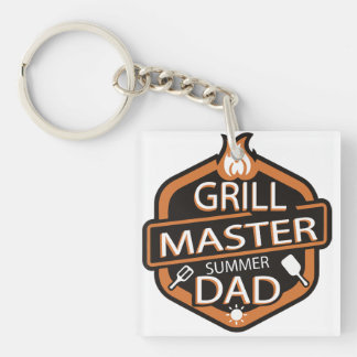 Grill Master Summer Dad Tee Key Ring