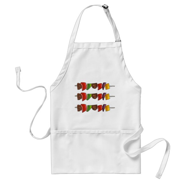 Grill Master Vegetable Beef Shish Kebab Food Cook Standard Apron (Front)