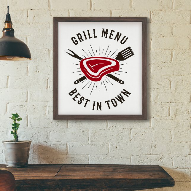 Grill Menu Best In Town Poster (Creator Uploaded)