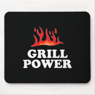 Grill Power - Funny Barbeque Bbq Slogan Saying Pre Mouse Mat