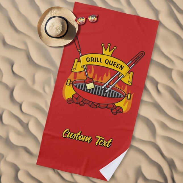 Grill Queen Beach Towel (Creator Uploaded)