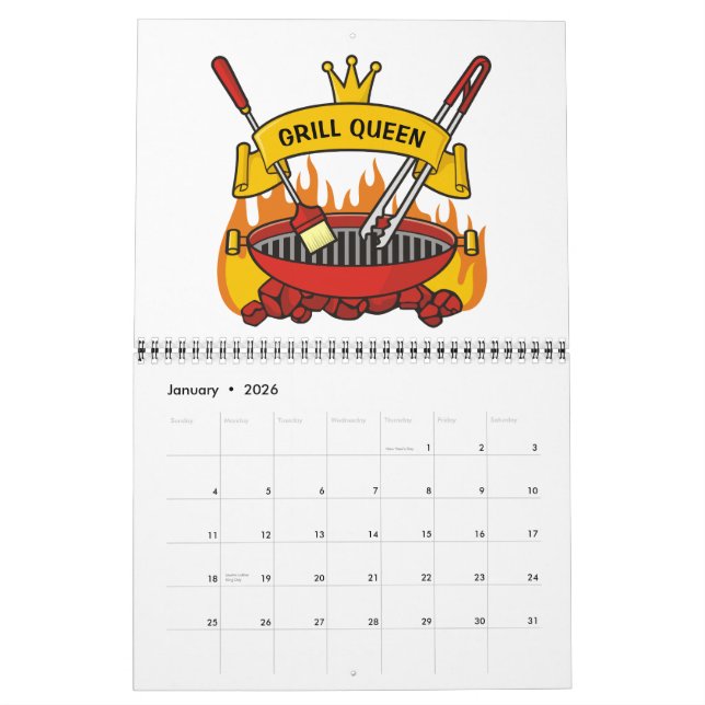 Grill Queen Calendar (Jan 2026)