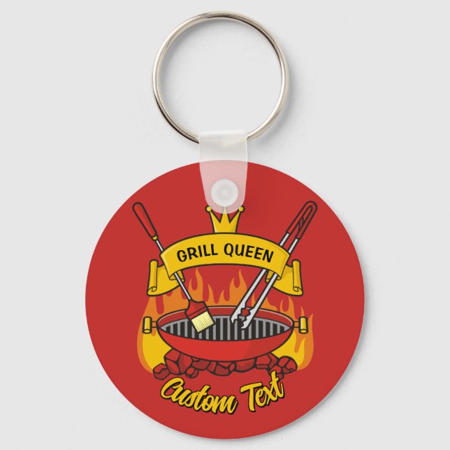 Grill Queen Key Ring (Front)