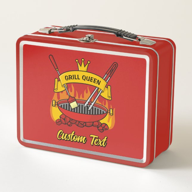 Grill Queen Metal Lunch Box (Front)