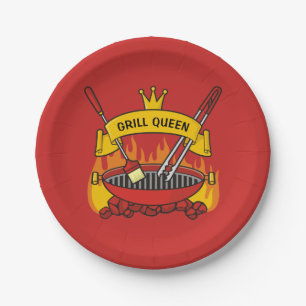Grill Queen Paper Plate