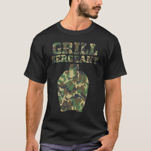 Grill Sergeant Camo Kamado BBQ Gift Military T-Shirt
