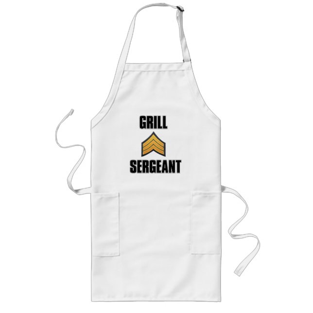 Grill Sergeant funny apron summer bbq grilling fun (Front)