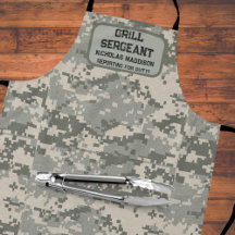 Grill Sergeant Reporting for Duty Military Themed
