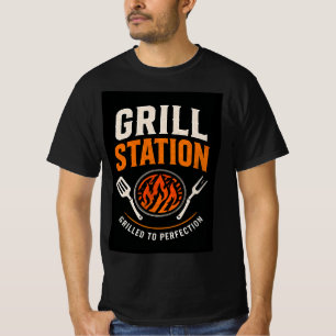 🔥 Grill Station Burger Restaurant Cooking Crew 🍔 T-Shirt