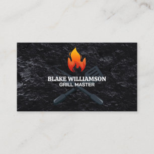 Grill Tool   Fire   Restaurant Business Card