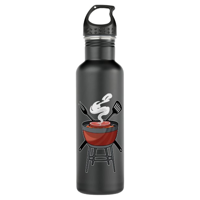 Grill with Meat fork & Spatula 710 Ml Water Bottle (Front)
