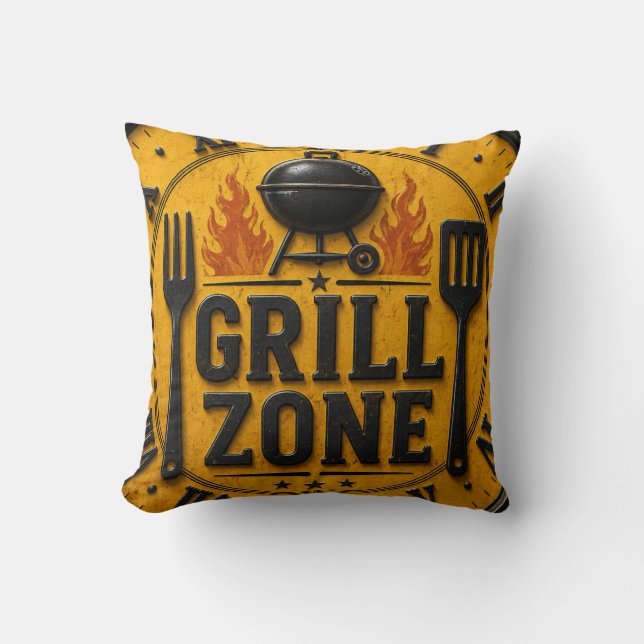 Grill Zone BBQ Grill Master Kitchen Rustic  Cushion (Front)