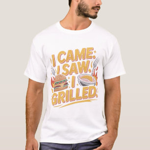Grilled Burger Lovers Funny BBQ Typography T-Shirt