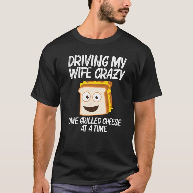 Grilled Cheese  Designs Men Dad Grilling Foodie T-Shirt (Front)