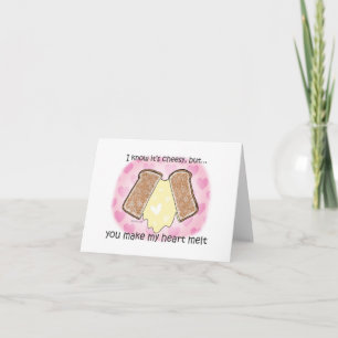Grilled Cheese lover Funny Valentines Anniversary  Card