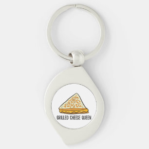 Grilled Cheese Queen Funny Grilled Cheese  Key Ring