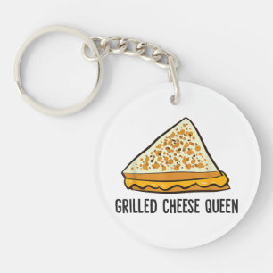 Grilled Cheese Queen Funny Grilled Cheese Key Ring