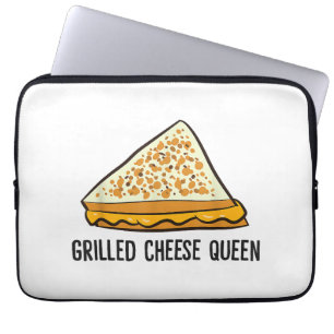 Grilled Cheese Queen Funny Grilled Cheese Laptop Sleeve
