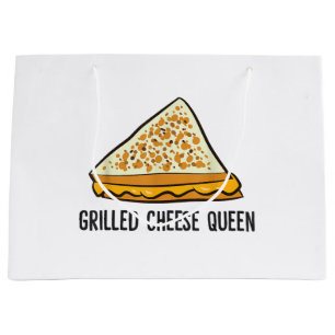 Grilled Cheese Queen Funny Grilled Cheese  Large Gift Bag