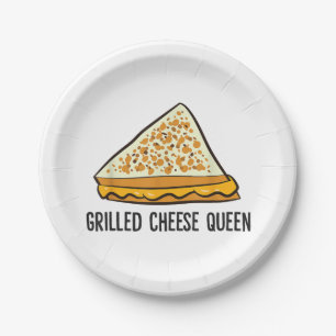 Grilled Cheese Queen Funny Grilled Cheese  Paper Plate