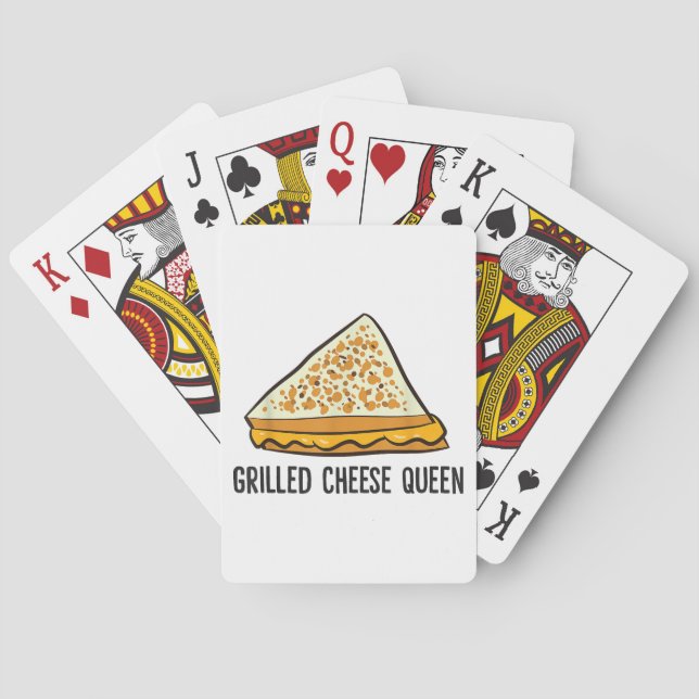 Grilled Cheese Queen Funny Grilled Cheese  Playing Cards (Back)