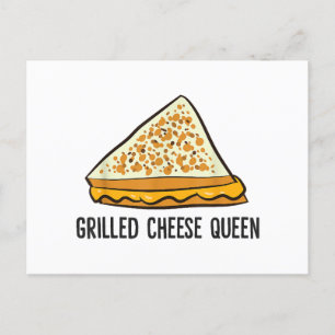 Grilled Cheese Queen Funny Grilled Cheese Postcard