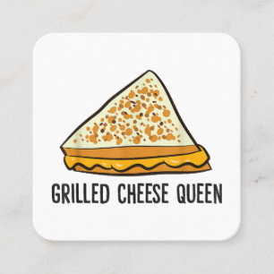 Grilled Cheese Queen Funny Grilled Cheese  Square Business Card