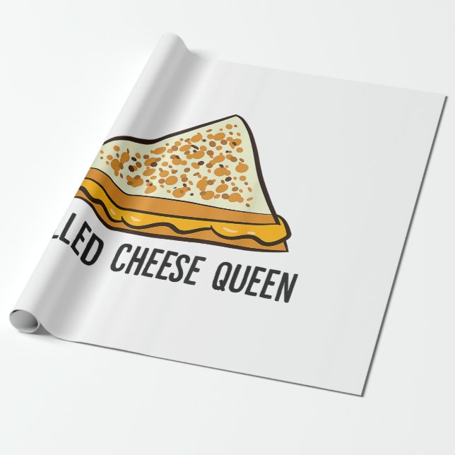Grilled Cheese Queen Funny Grilled Cheese  Wrapping Paper (Unrolled)