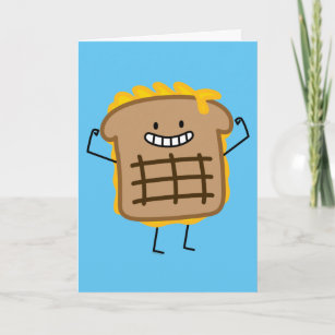 Grilled Cheese Sandwich Cheddar Toasted Bread Thank You Card