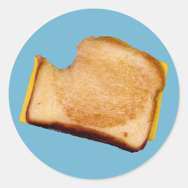 Grilled Cheese Sandwich Classic Round Sticker (Front)