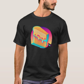 Grilled Cheese Vaporwave Style Vintage Aesthetic T-Shirt