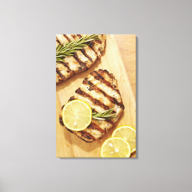 Grilled Chicken Breasts Canvas Print (Front)