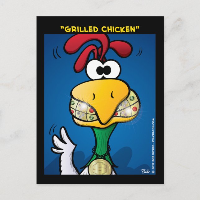 "Grilled Chicken" Postcard (Front)