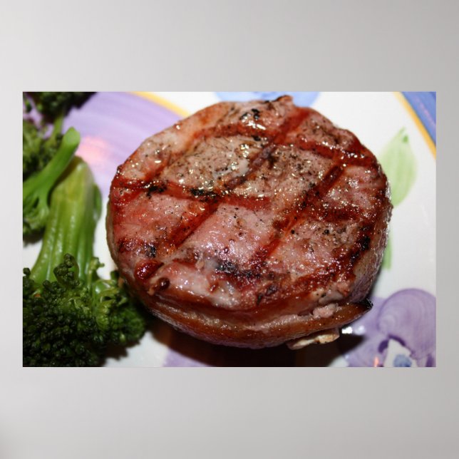 Grilled Filet Mignon Poster (Front)
