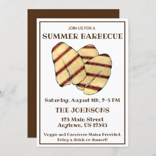 Grilled Halloumi Cheese BBQ Barbecue Cookout Invitation