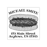 Grilled Hot Dog Fast Food Personalised Address