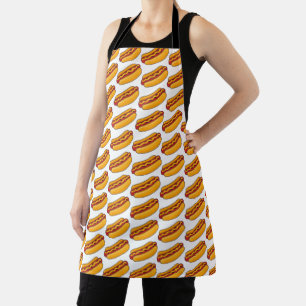 Grilled Hot Dog Pattern Apron