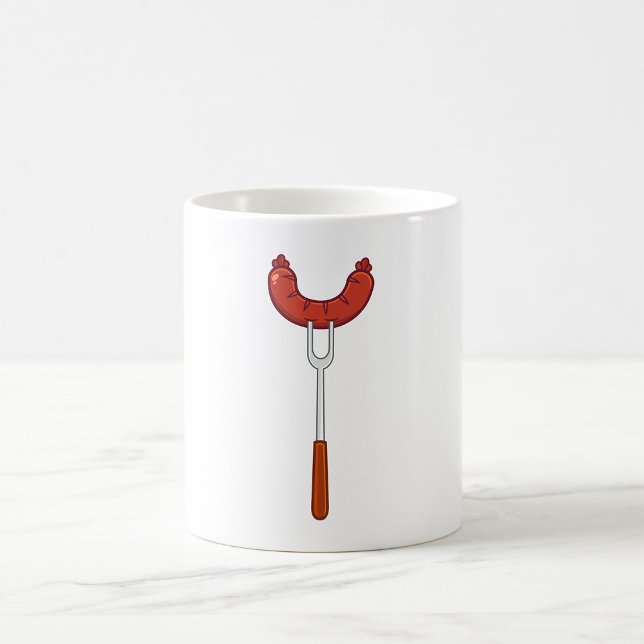 Grilled Sausage on BBQ Fork Coffee Mug (Creator Uploaded)