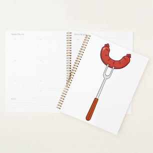 Grilled Sausage on BBQ Fork Planner