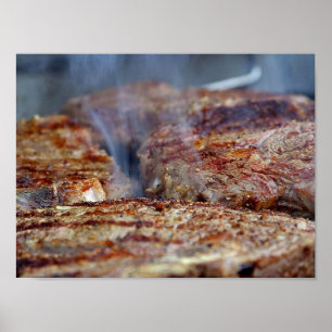Grilled Steak Poster