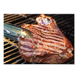 Grilled Steak Wall Print