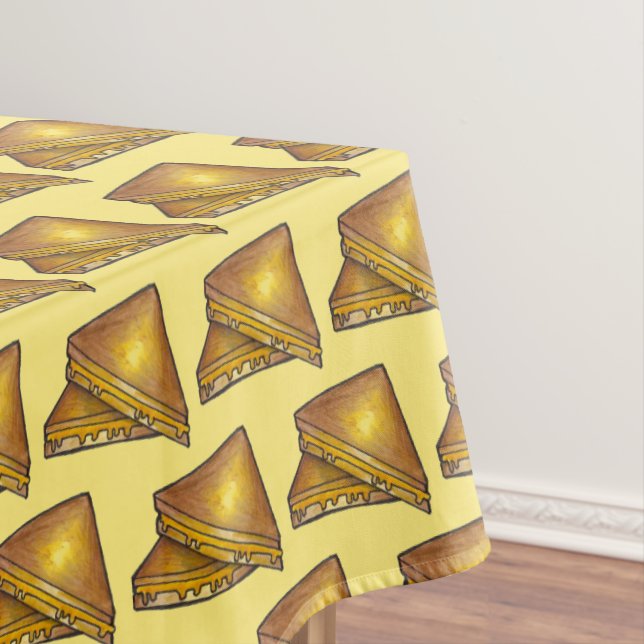 Grilled Toasted Cheese Sandwich Lunch Diner Food Tablecloth (In Situ)