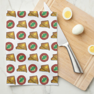 Grilled Toasted Cheese Sandwich Tomato Soup Foodie Tea Towel