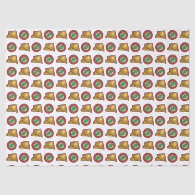 Grilled Toasted Cheese Sandwich Tomato Soup Foodie Tissue Paper (Front)